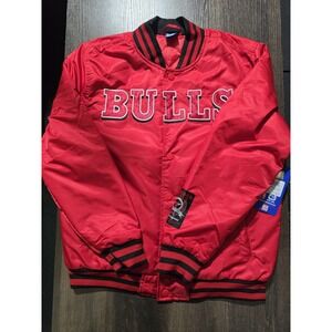 Chicago Bulls Jacket NBA Ultra Game Men's Satin Bomber Jacket Red - Size Small